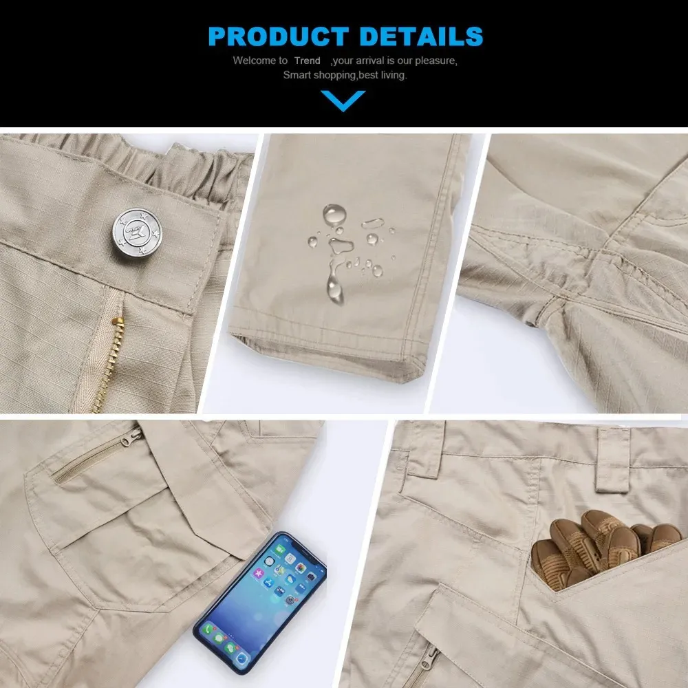 Cargo trousers for men - Durable tactical trousers with pockets, outdoor style