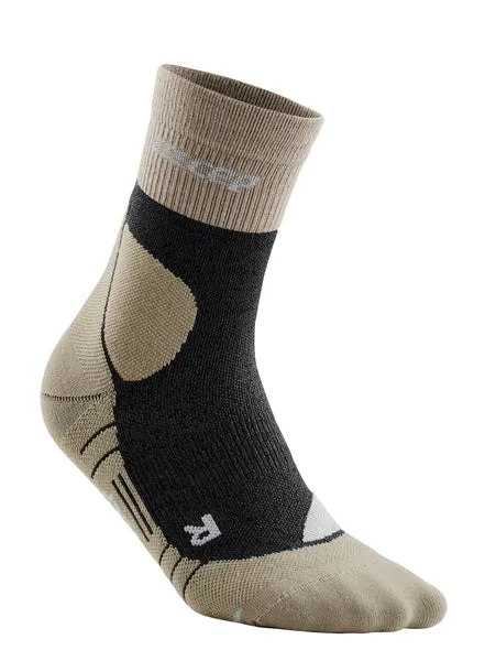 CEP Men's Hiking Merino Mid-Cut Socks - Sand/Grey ( WP3CH4 )