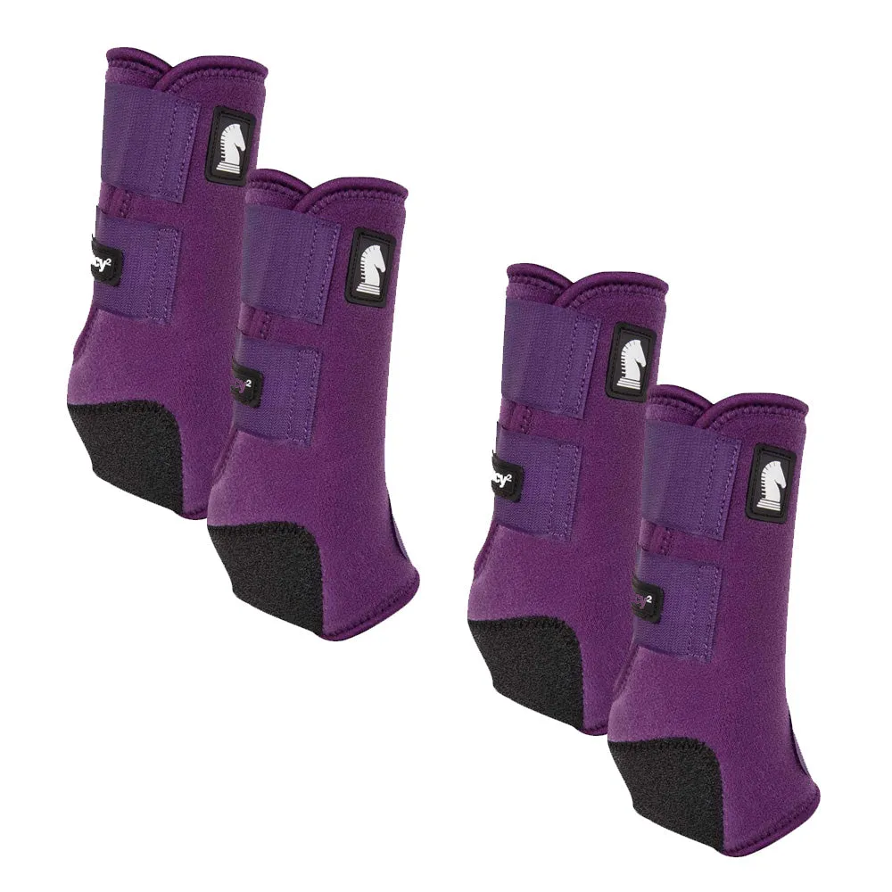 Classic Equine Legacy2 Boots - Eggplant - Medium Front & Hind Full Set