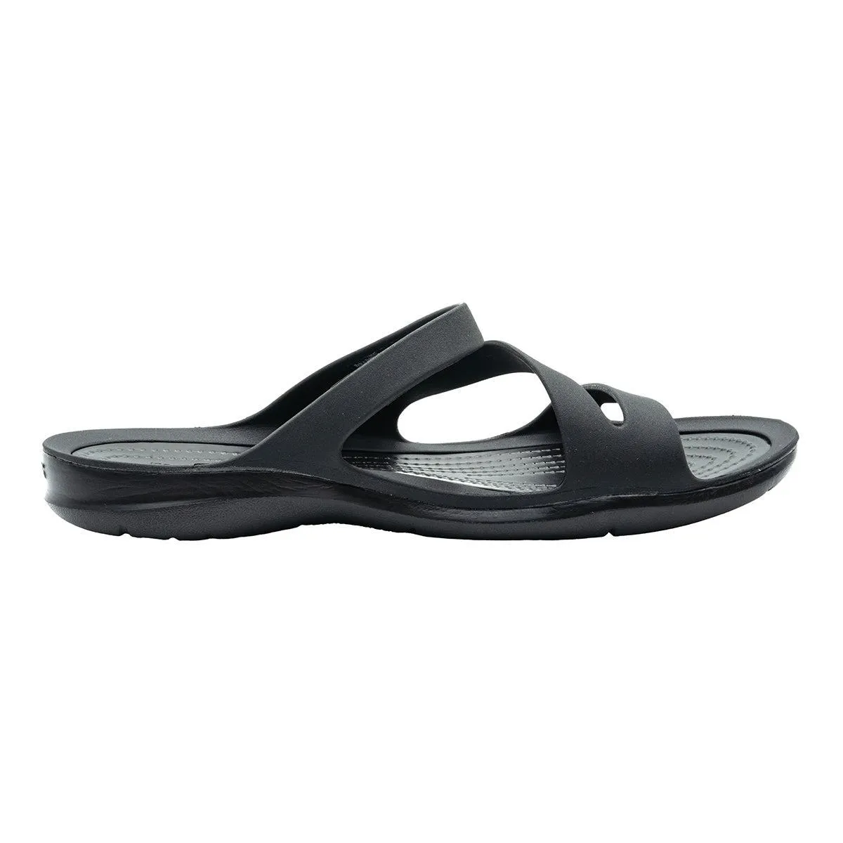 Crocs Swiftwater Gladiator Flat Sandals Rubber Black Colour For Women