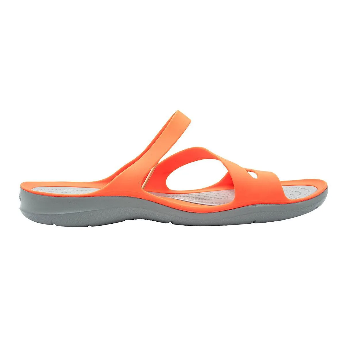 Crocs Swiftwater Gladiator Flat Sandals Rubber Orange Colour For Women