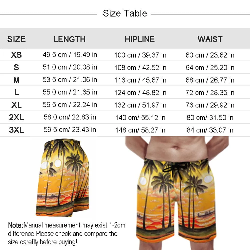 Custom Face Boyfriend/Husband Men's Quick-drying Beach Shorts Personalized Men's Casual Shorts