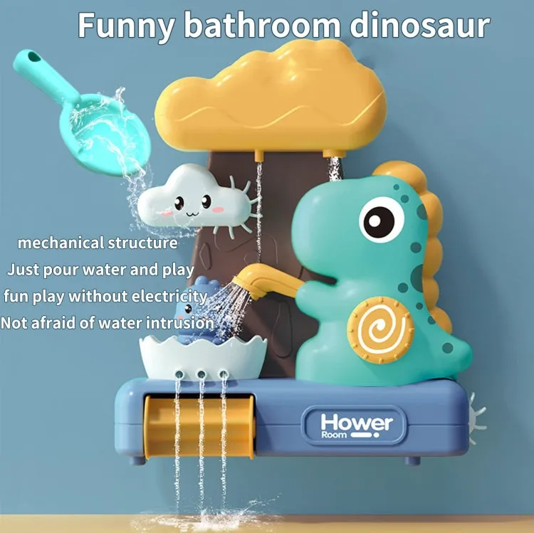 Cute Dinosaur Bathtub Water Toys Spin Water Spray Bath Toys for Toddlers(English Color Box)