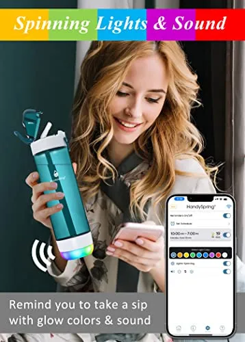 HANDYSPRING Smart Water Bottle with Reminder To Drink Water Lights And Sound