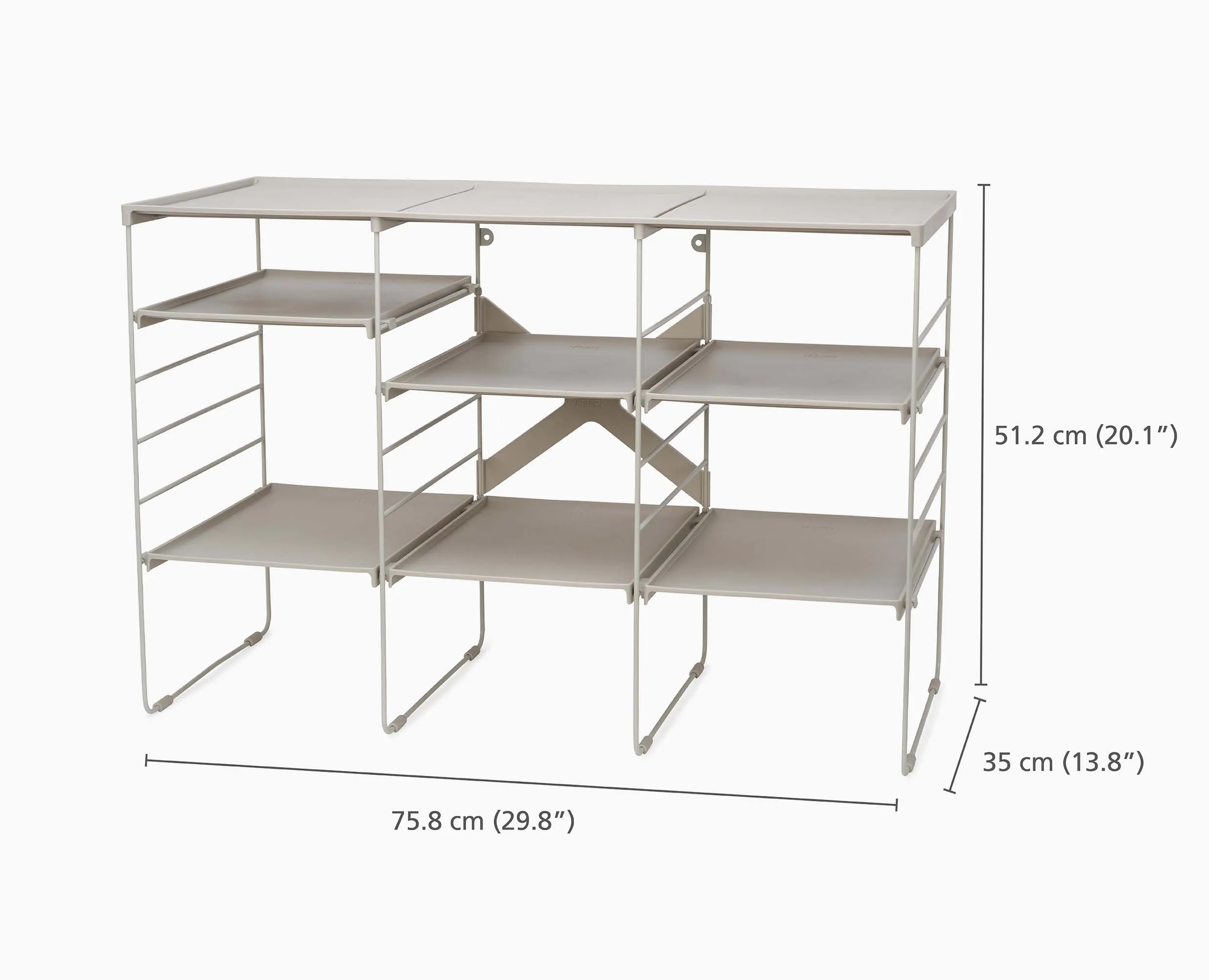 Level™ Plus Large Adjustable Ecru Shoe Rack