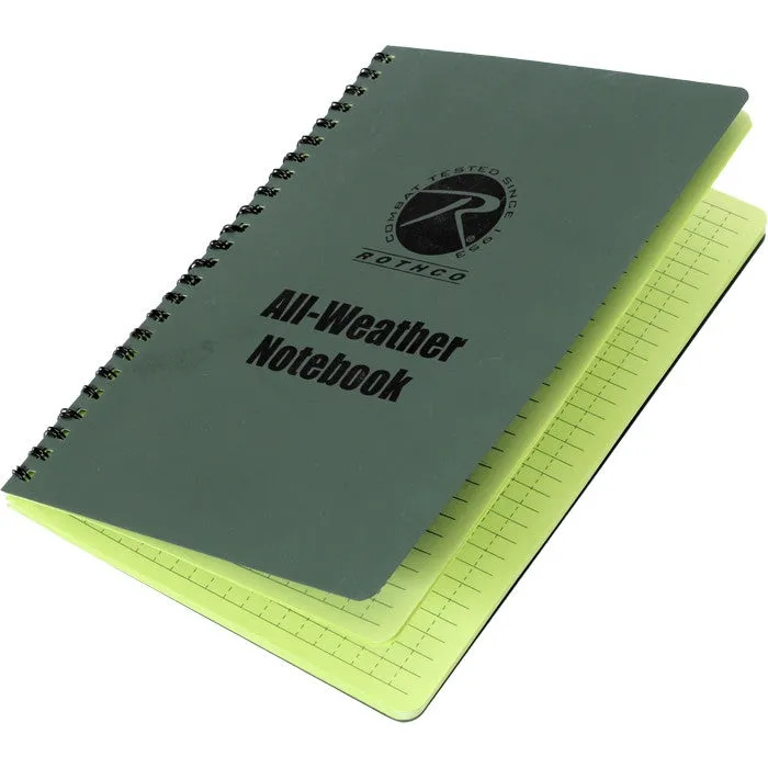 Olive Drab - All Weather Waterproof Note Pad - 6 in. X 8 in.