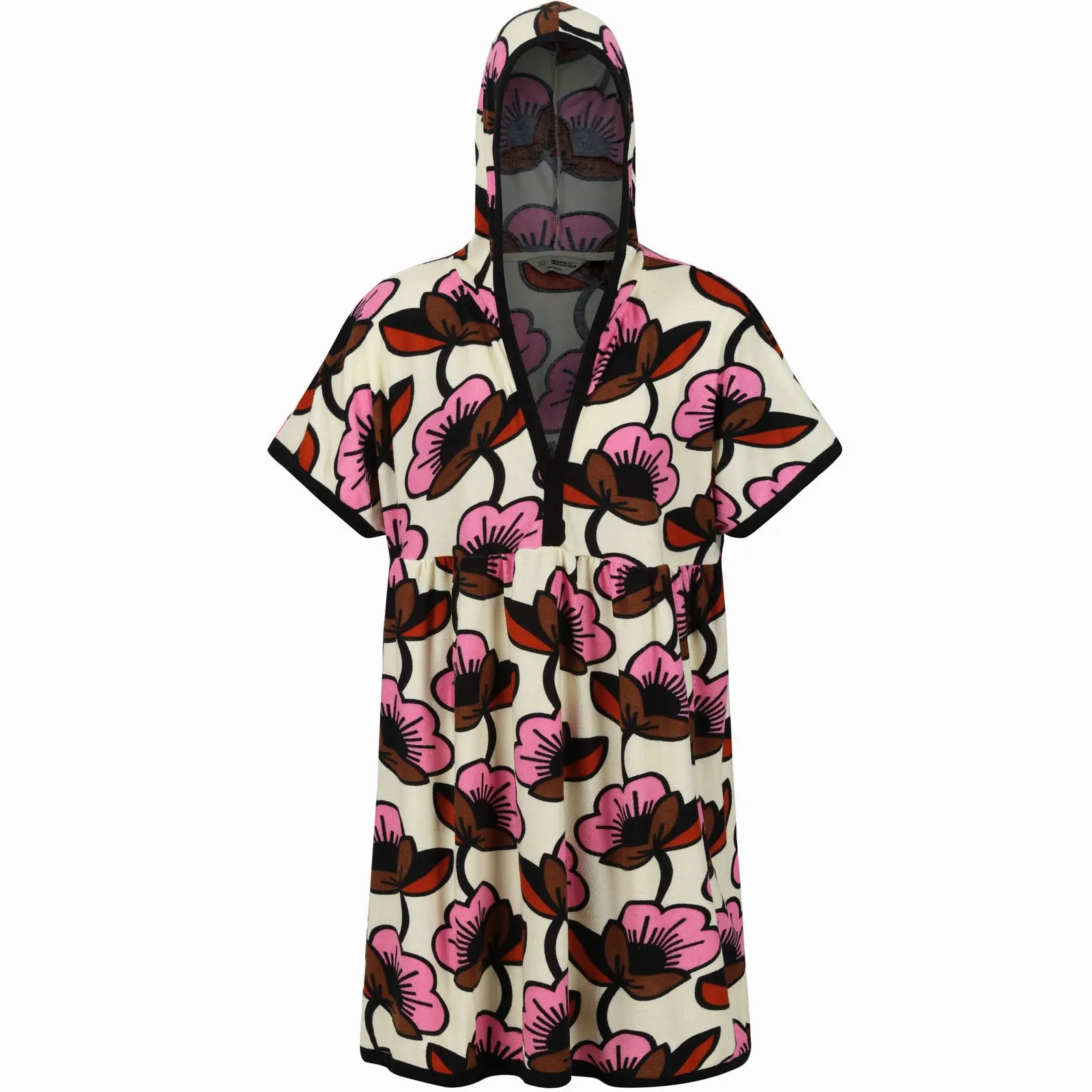 Regatta Womens Orla Kiely Bold Pattern Hooded Beach Towelling Dress