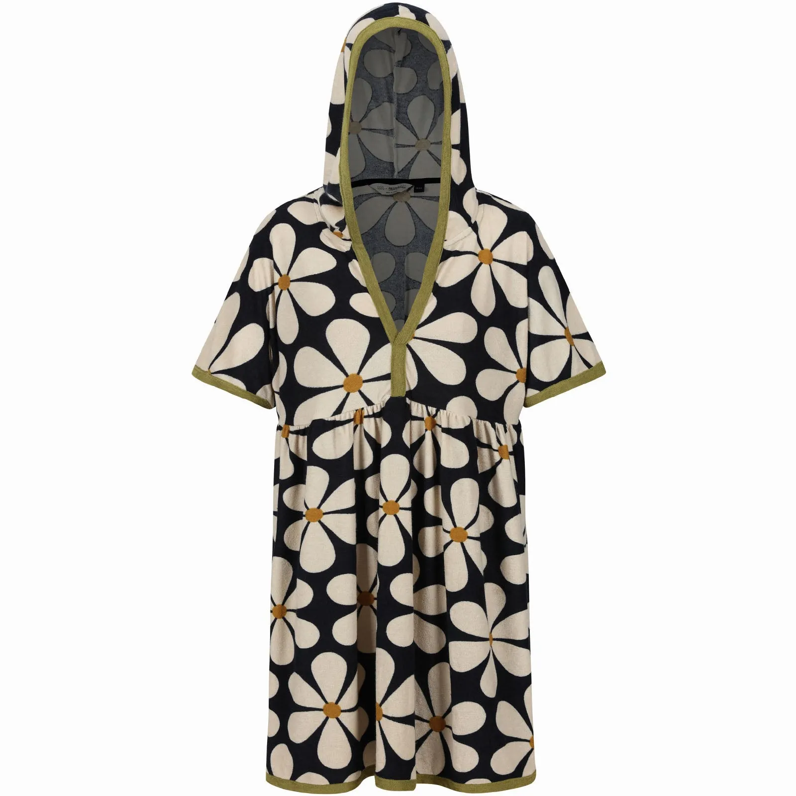 Regatta Womens Orla Kiely Bold Pattern Hooded Beach Towelling Dress