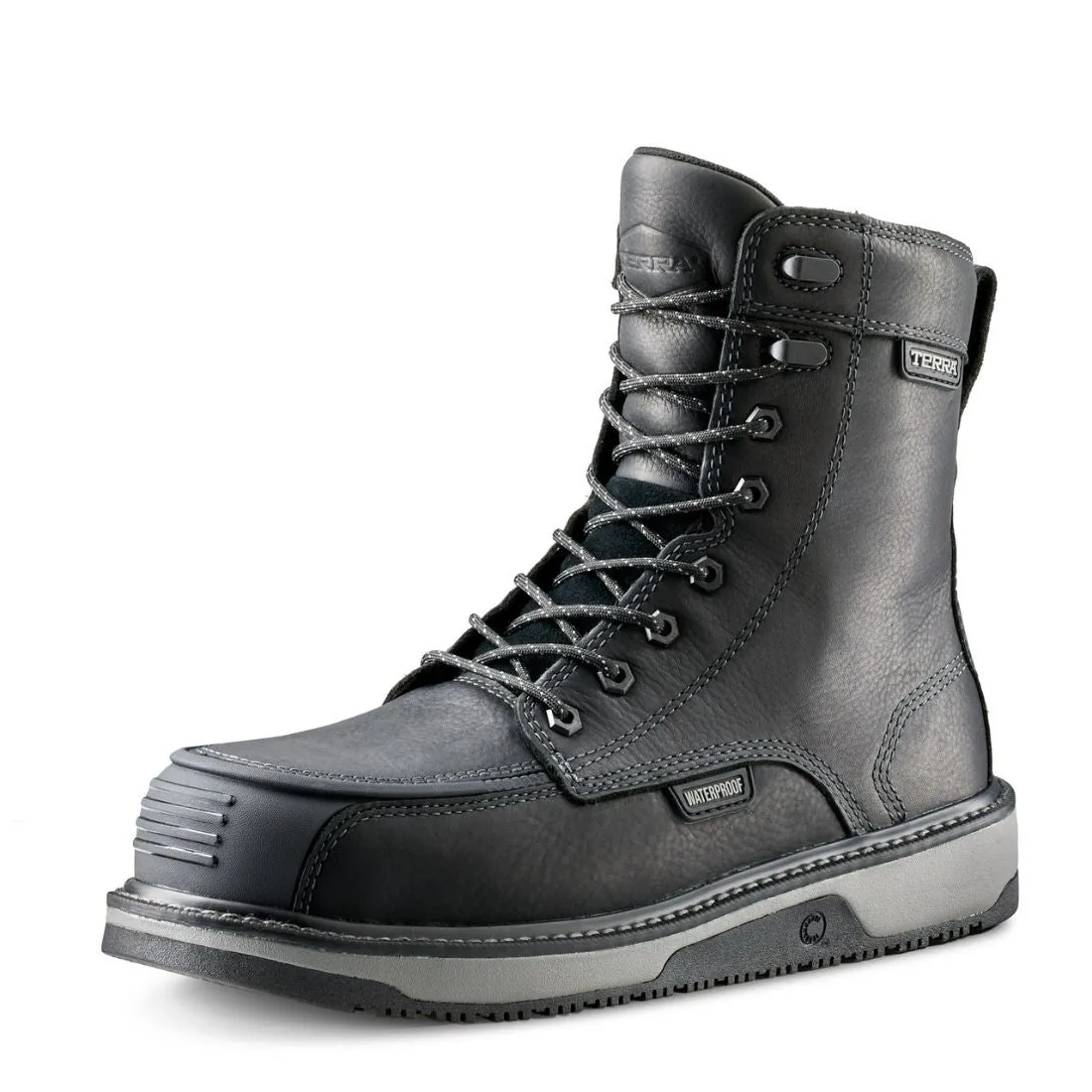 Terra Ironstone Men's 8" Waterproof Composite Toe Work Boot 839FBK - Black