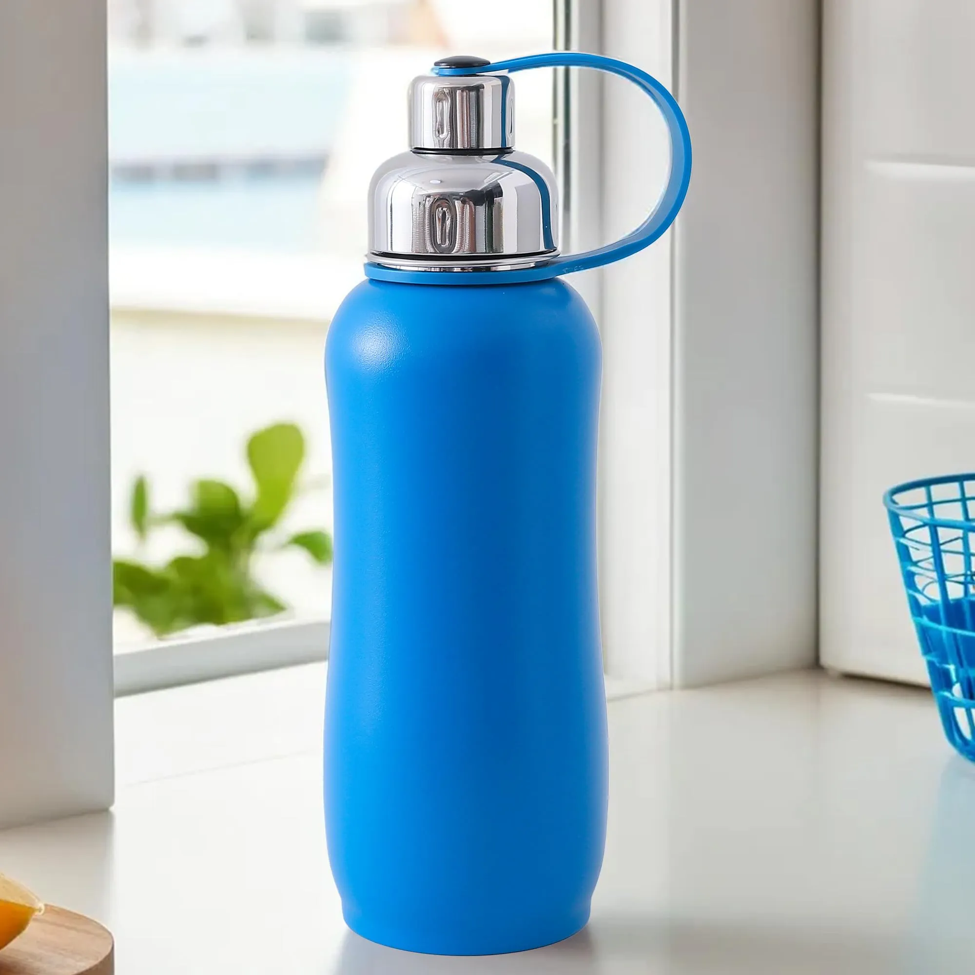 The Better Home Insulated Thermosteel Bottle 750ml | Small Flask Water Bottle for Kids School | Hot and Cold Water Bottle | Gym Bottles for Men/Women | Multi-Opening Cap | Gifting Items (Dark Blue)